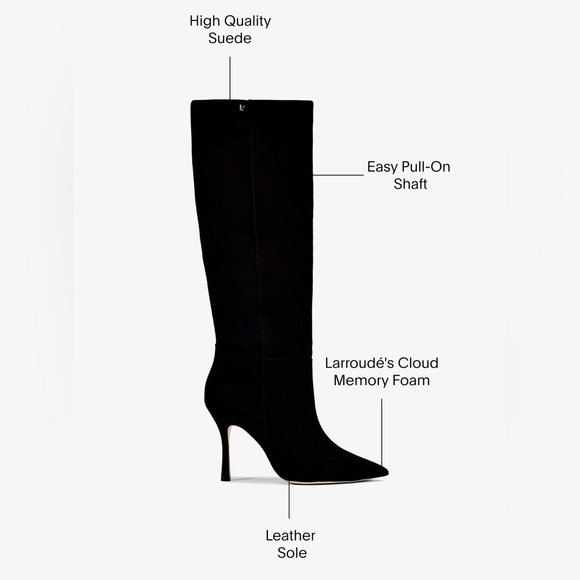Larroude Kate Boot in Black Suede | LIKE NEW - Picture 5 of 10